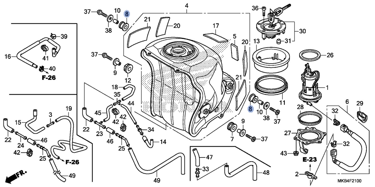 Honda OEM part 17534-MFL-000