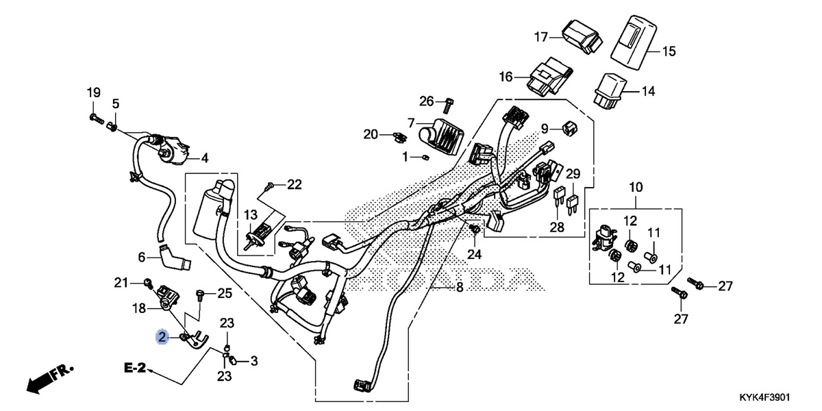 Honda OEM part 17535-KYK-D10