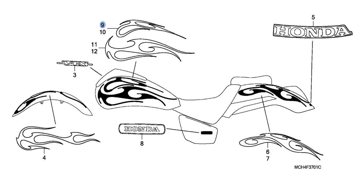 Honda OEM part 17535-MCH-A10ZA