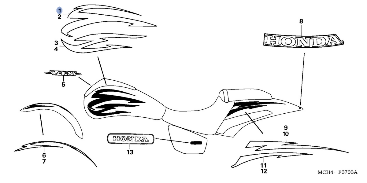 Honda OEM part 17535-MCH-F10ZB
