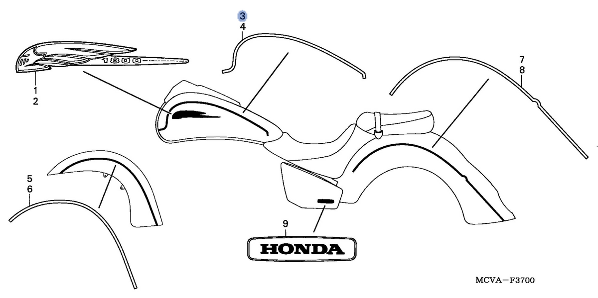 Honda OEM part 17535-MCV-S10ZA