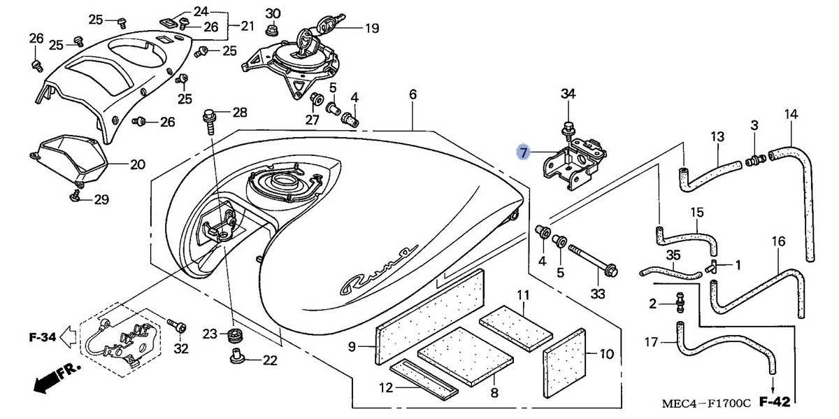 Honda OEM part 17535-MEC-000