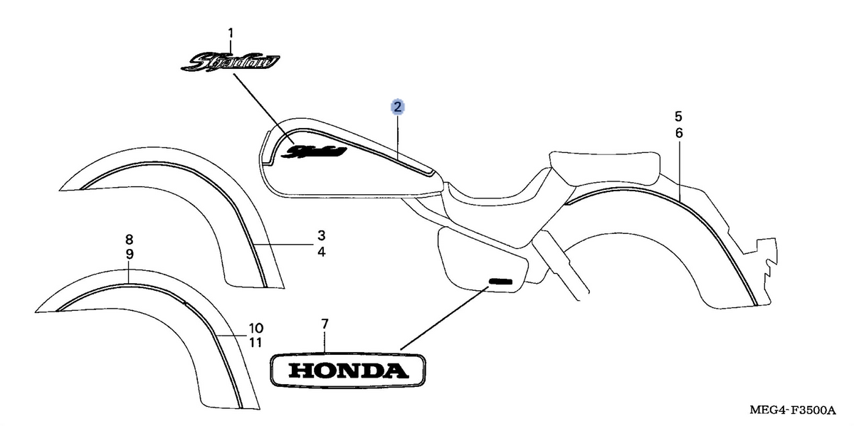 Honda OEM part 17535-MEG-711ZB