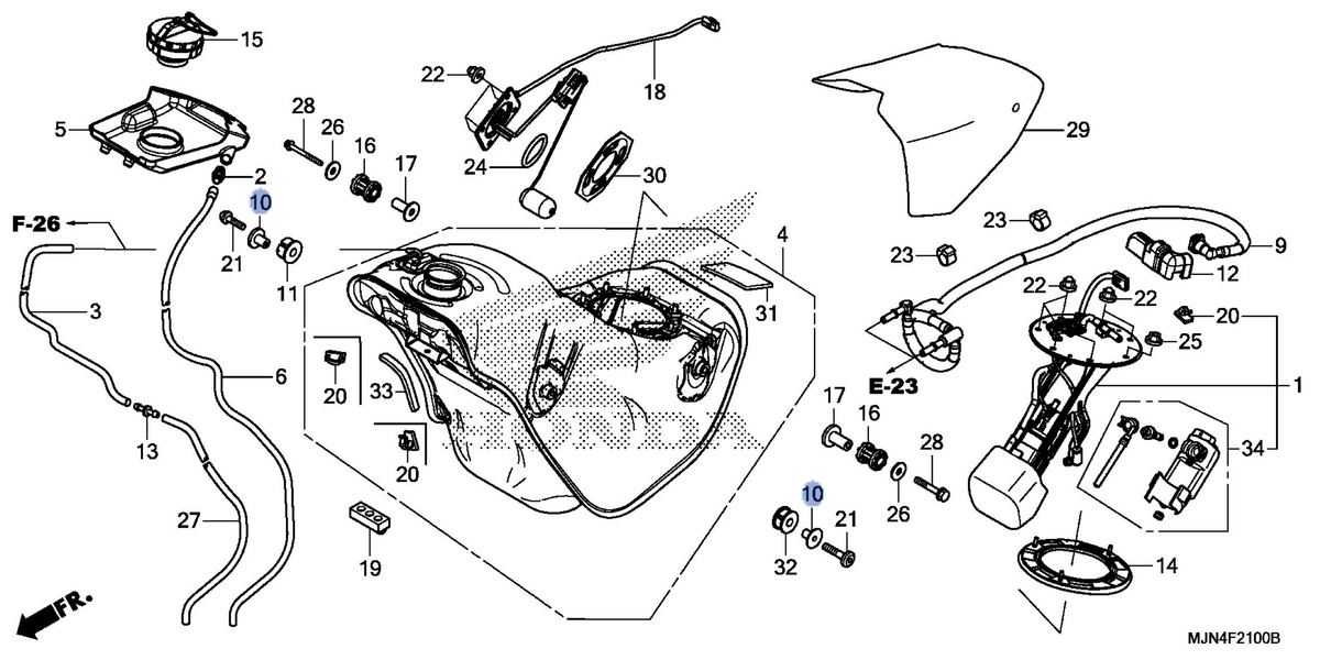 Honda OEM part 17535-MFL-000