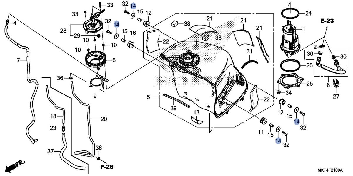 Honda OEM part 17535-MKF-D40
