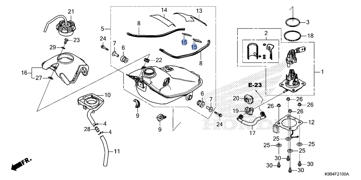 Honda OEM part 17536-K99-A01