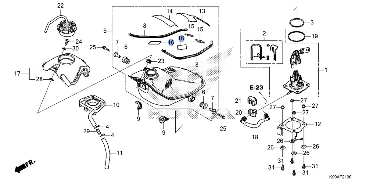 Honda OEM part 17536-K99-A70