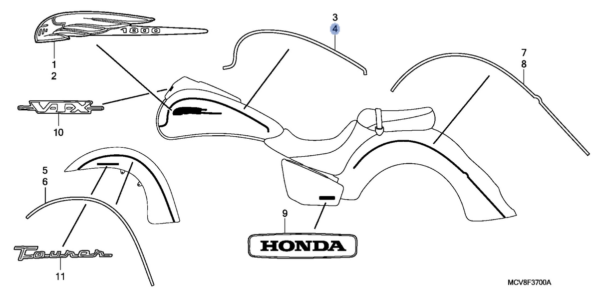 Honda OEM part 17536-MCV-M00ZA