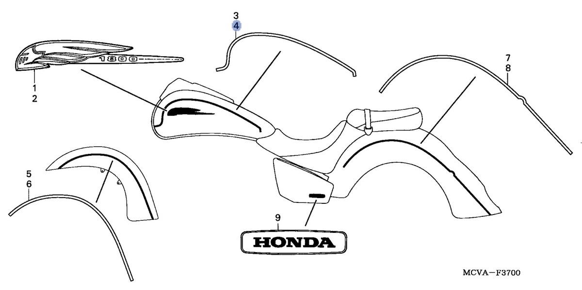 Honda OEM part 17536-MCV-S10ZB