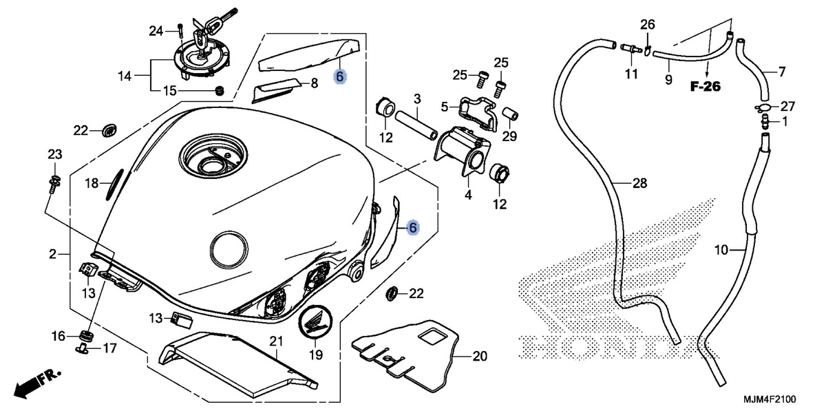 Honda OEM part 17536-MJM-D10