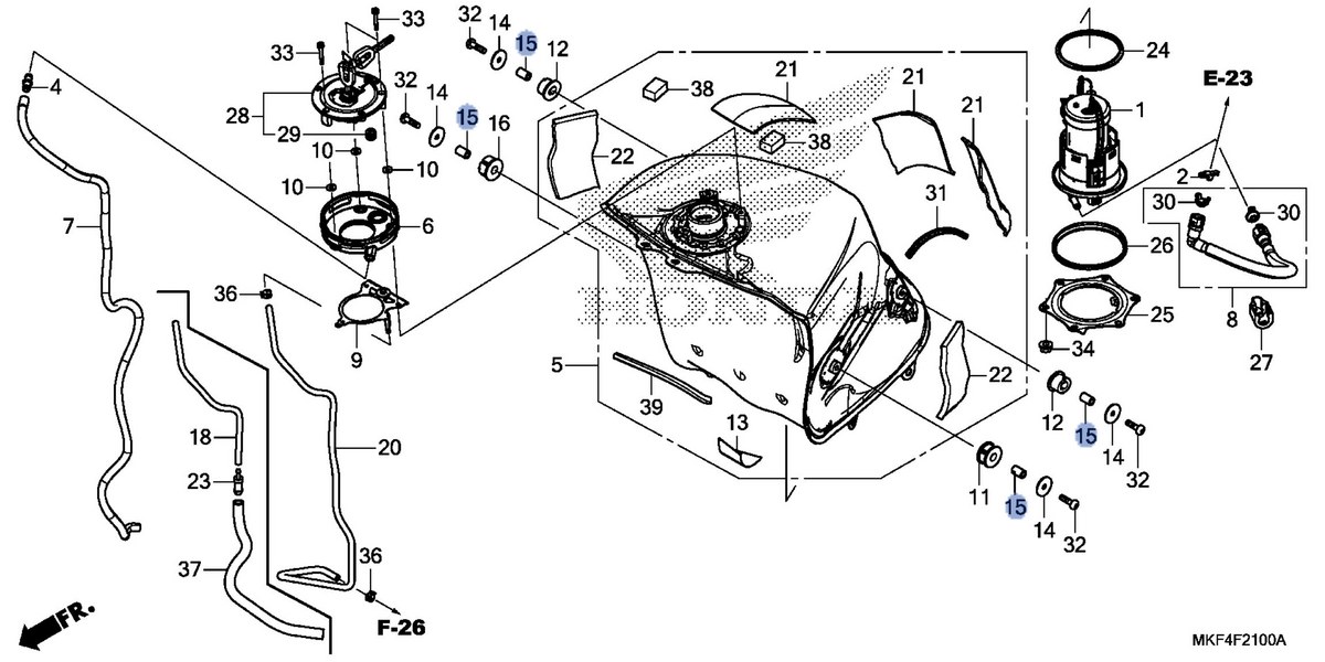 Honda OEM part 17536-MKF-D40