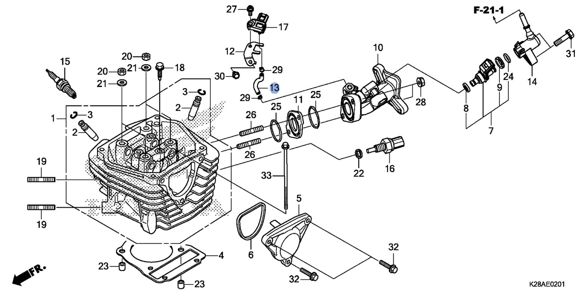 Honda OEM part 17537-K28-A60