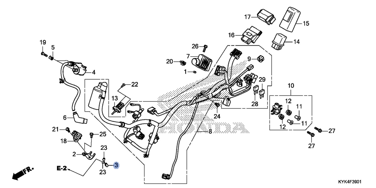 Honda OEM part 17537-KYK-D10