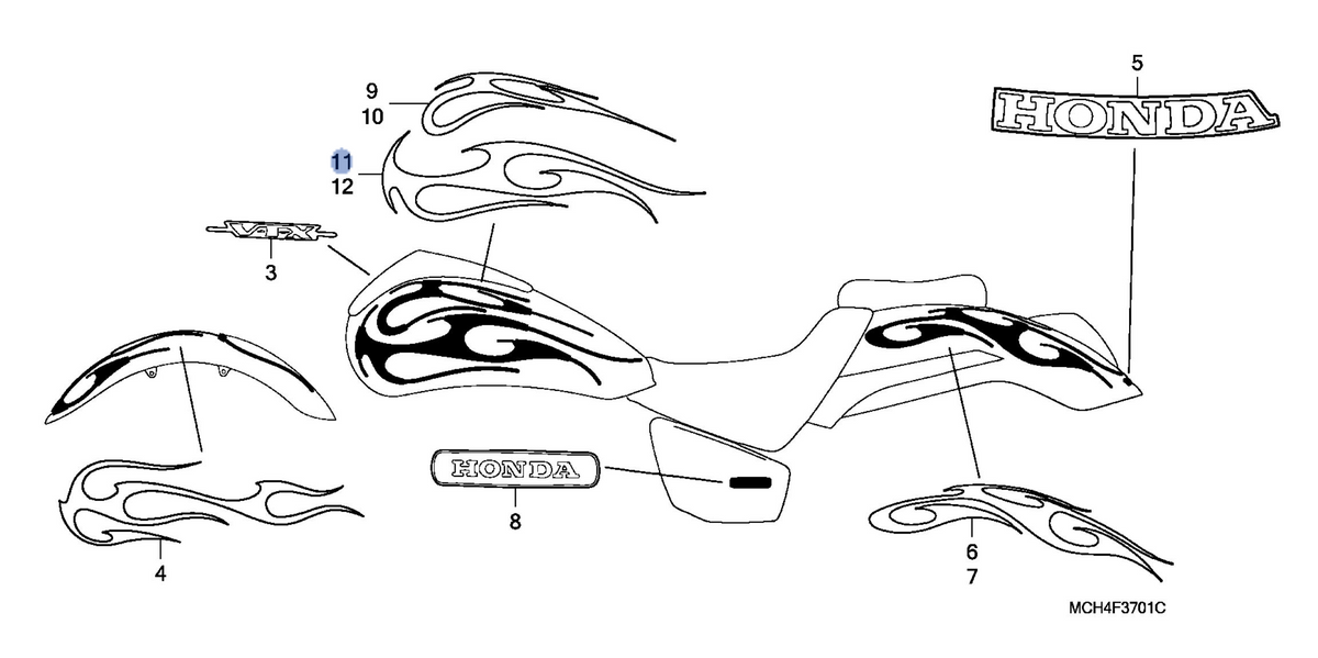 Honda OEM part 17537-MCH-C10ZB
