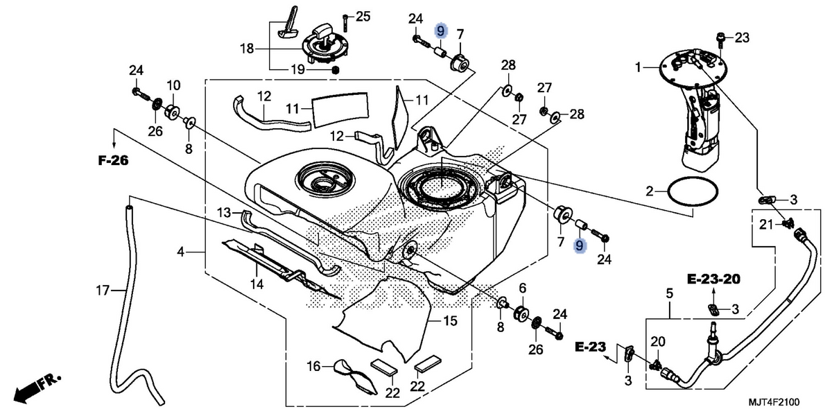Honda OEM part 17537-MJT-E00