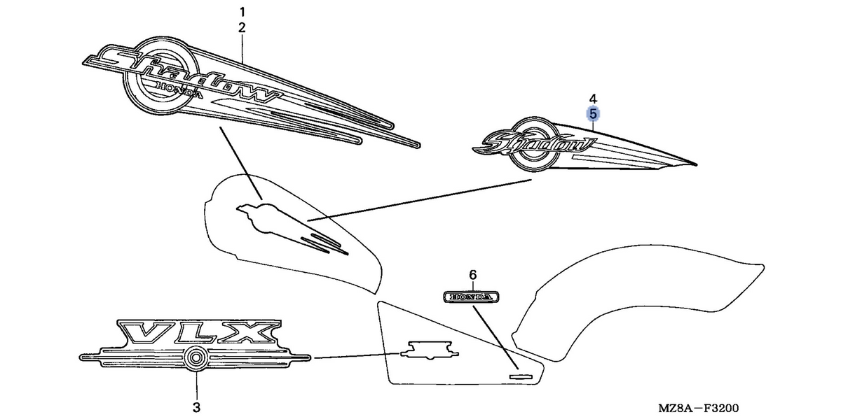 Honda OEM part 17537-MZ8-J40ZD