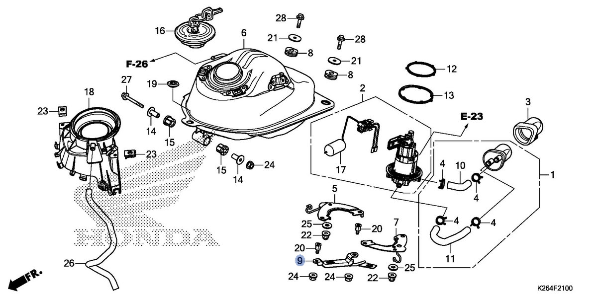 Honda OEM part 17540-K26-900
