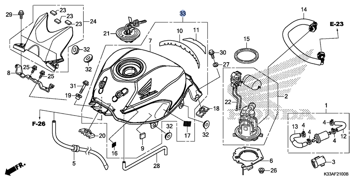 Honda OEM part 17540-K75-LE0ZC