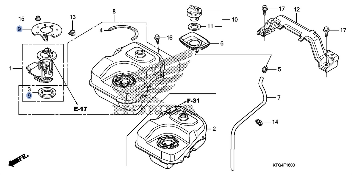 Honda OEM part 17540-KTF-640