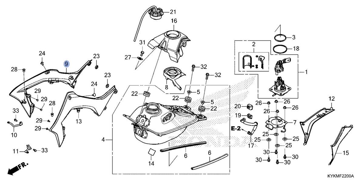Honda OEM part 17540-KYK-H60ZA
