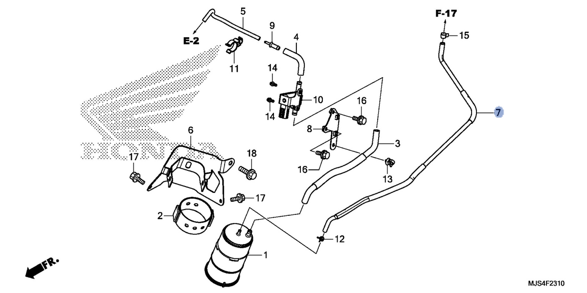 Honda OEM part 17540-MJS-A90