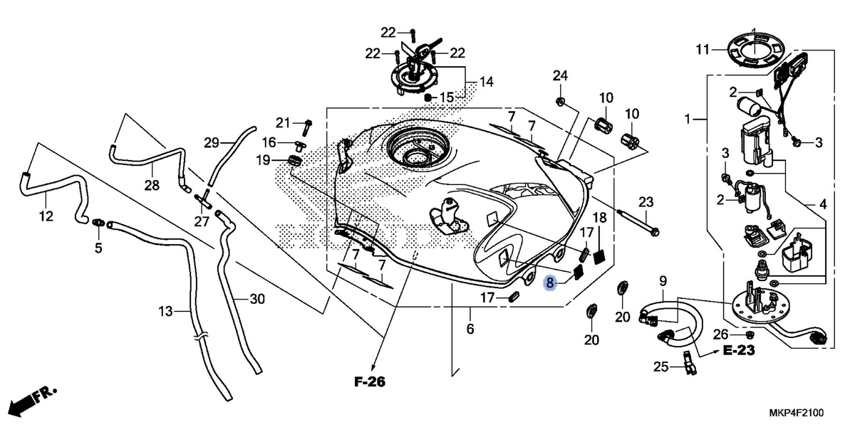 Honda OEM part 17540-MJW-J80