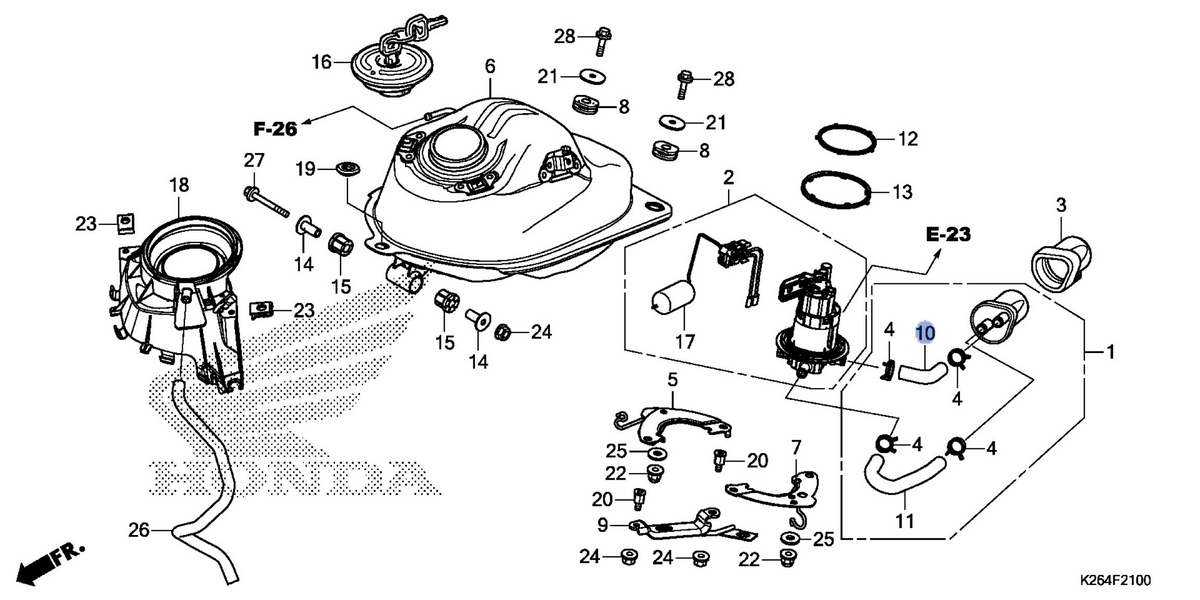 Honda OEM part 17541-K26-911