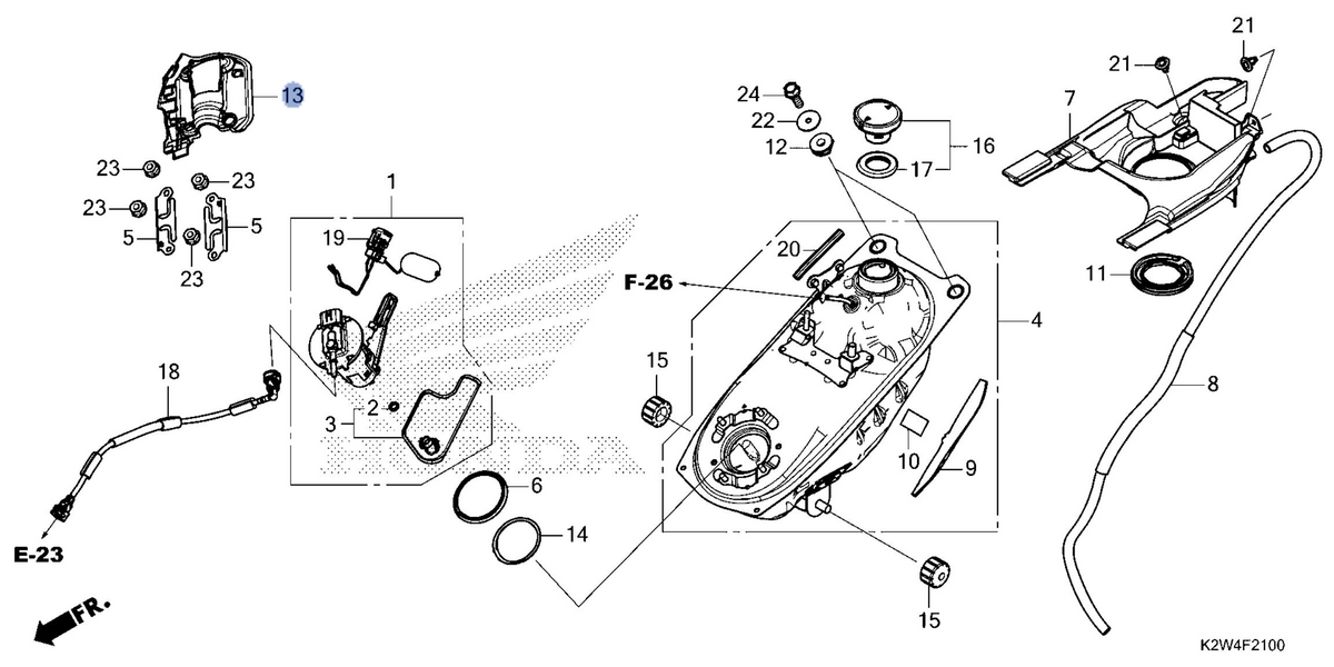 Honda OEM part 17541-K2W-J10