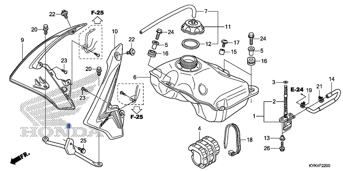 Honda OEM part 17541-KYK-910