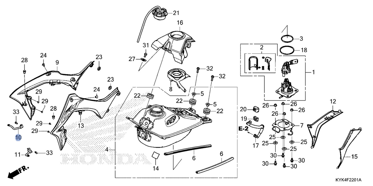 Honda OEM part 17541-KYK-D10