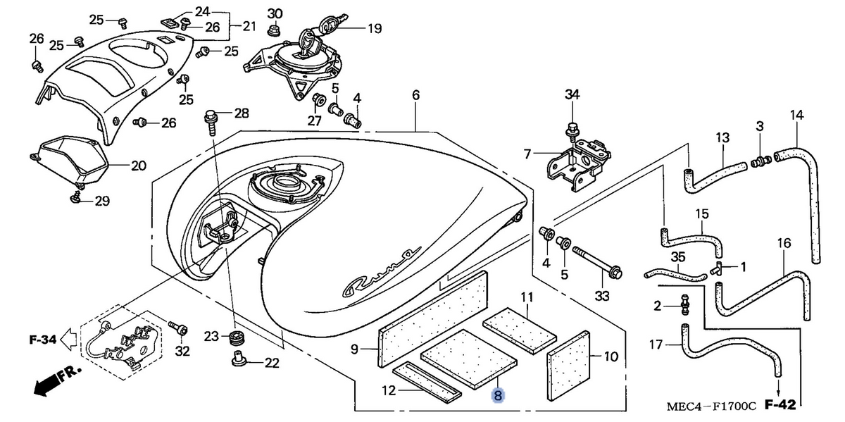 Honda OEM part 17541-MEC-300