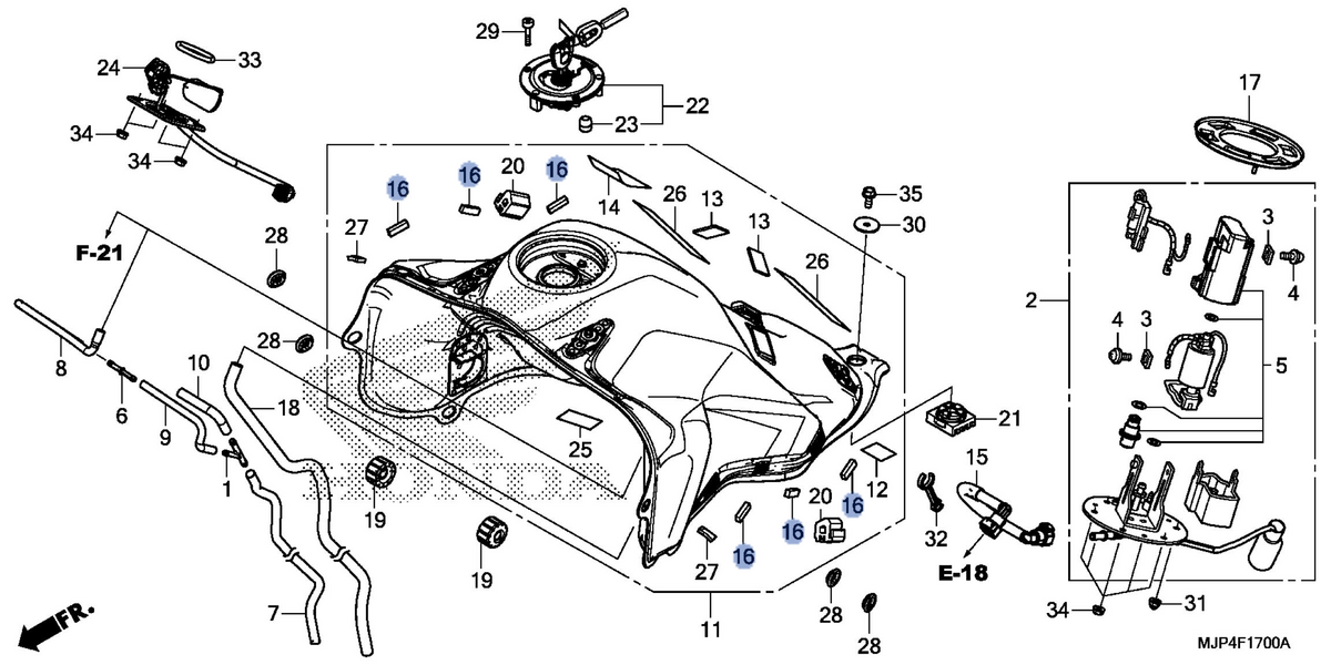 Honda OEM part 17541-MJP-G50