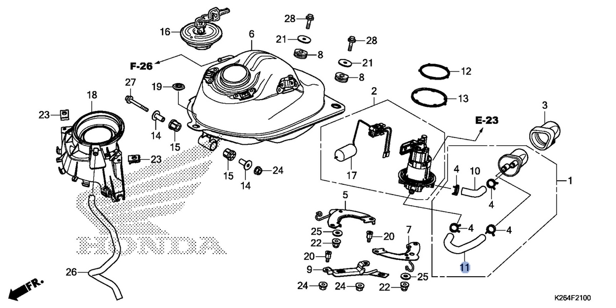 Honda OEM part 17542-K26-910