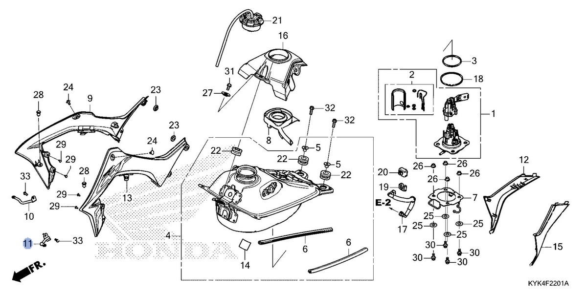 Honda OEM part 17542-KYK-D10