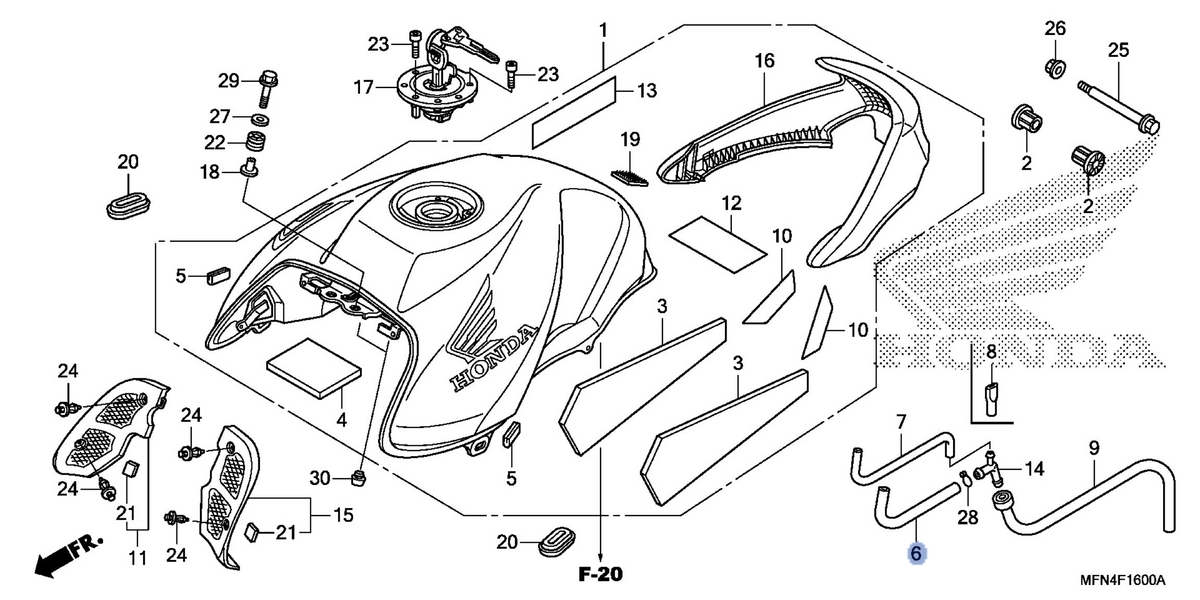 Honda OEM part 17542-MFN-D00