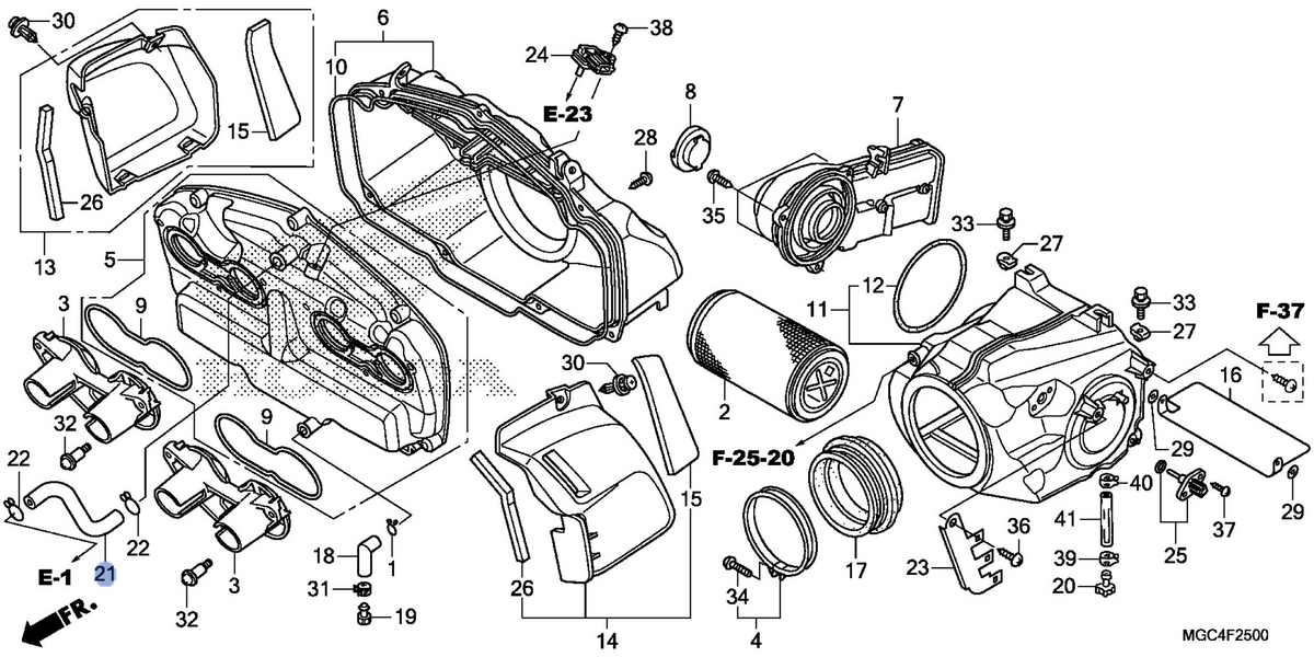 Honda OEM part 17542-MGC-000