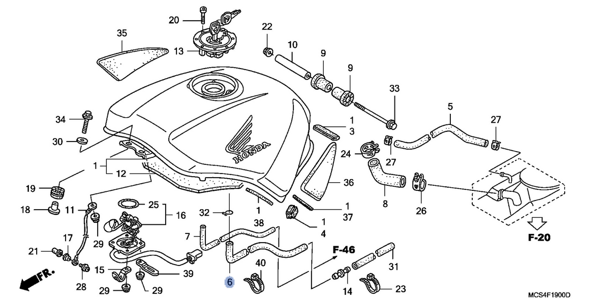 Honda OEM part 17543-MCS-G01