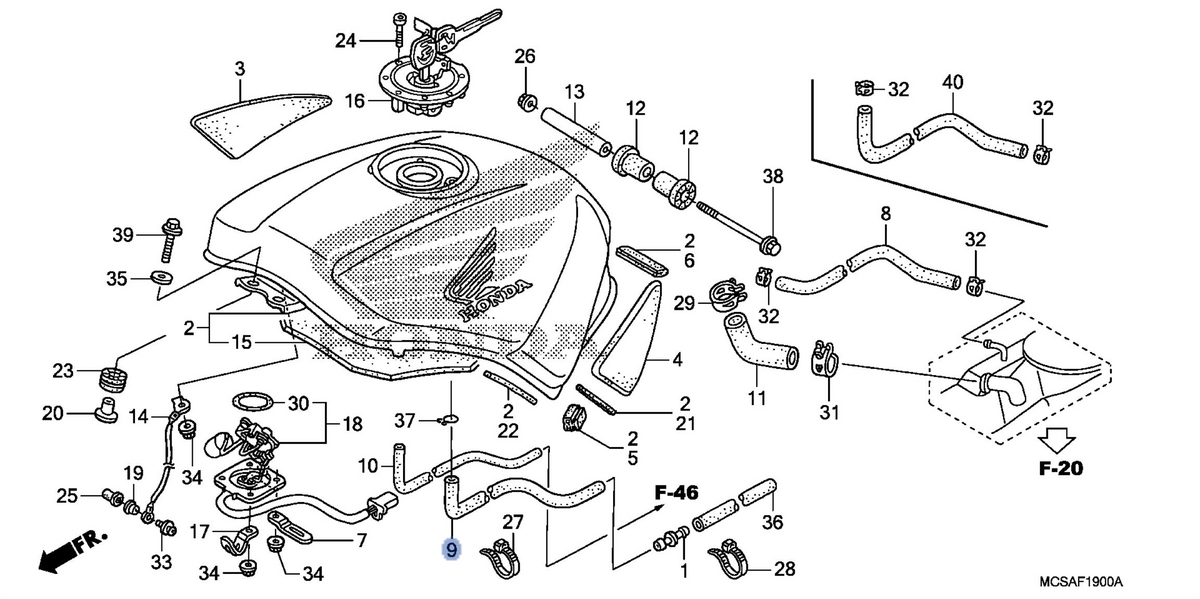 Honda OEM part 17543-MCS-L00