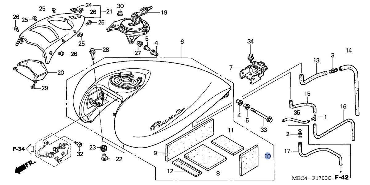 Honda OEM part 17543-MEC-300