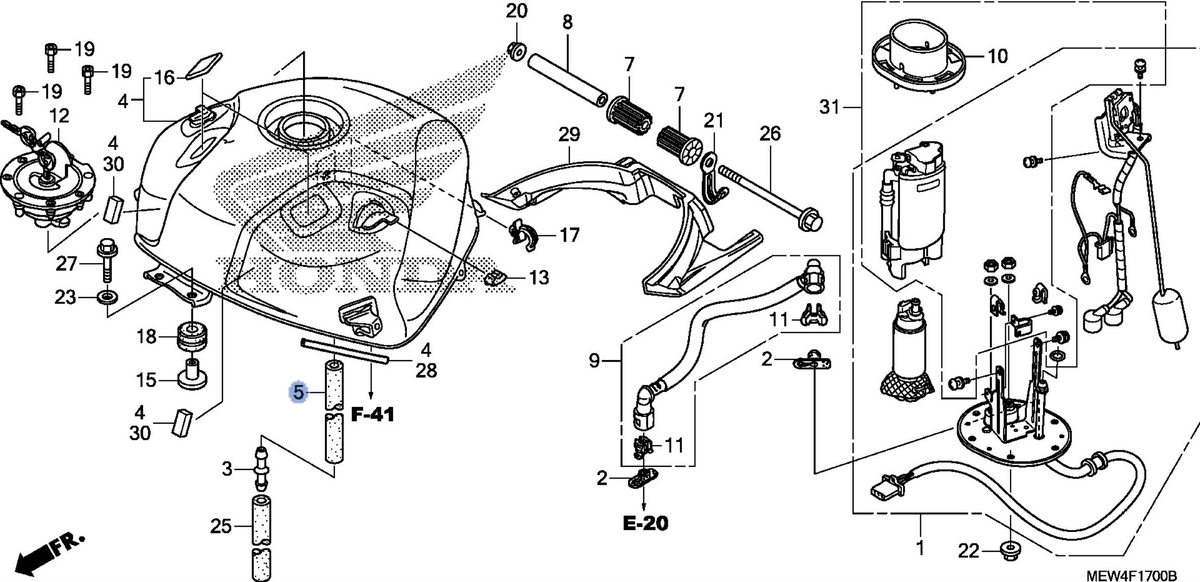 Honda OEM part 17543-MEW-920