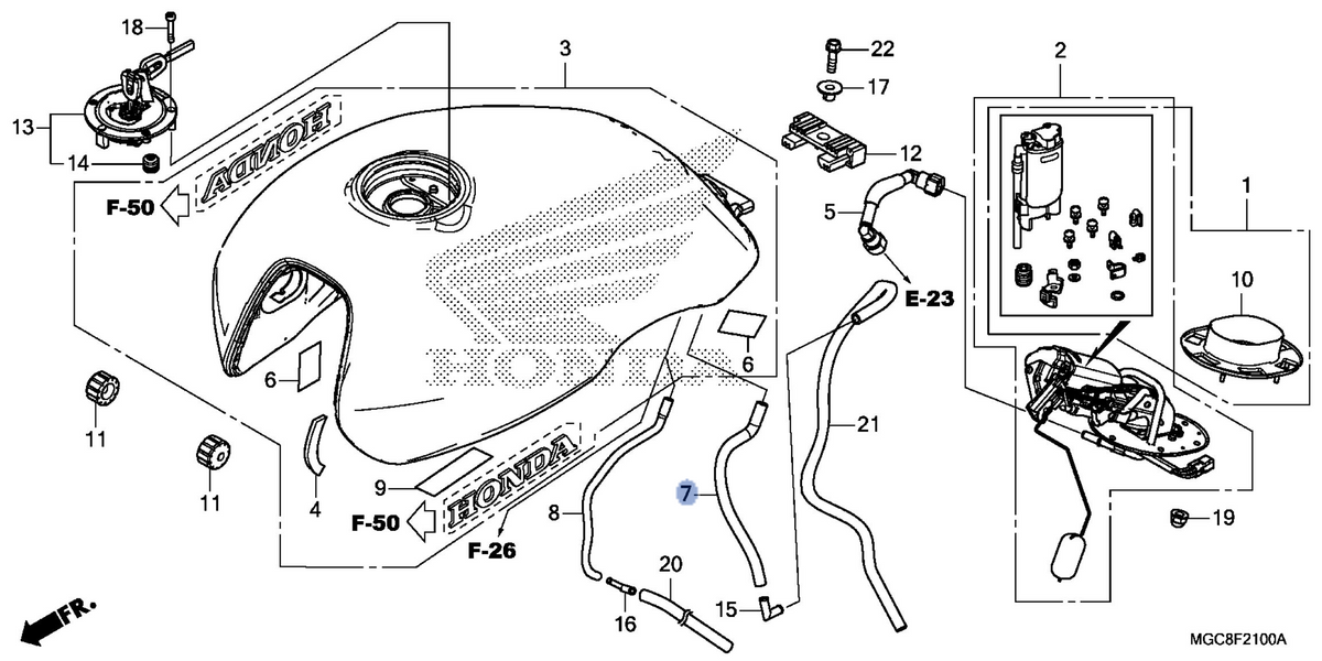 Honda OEM part 17543-MGC-JB0