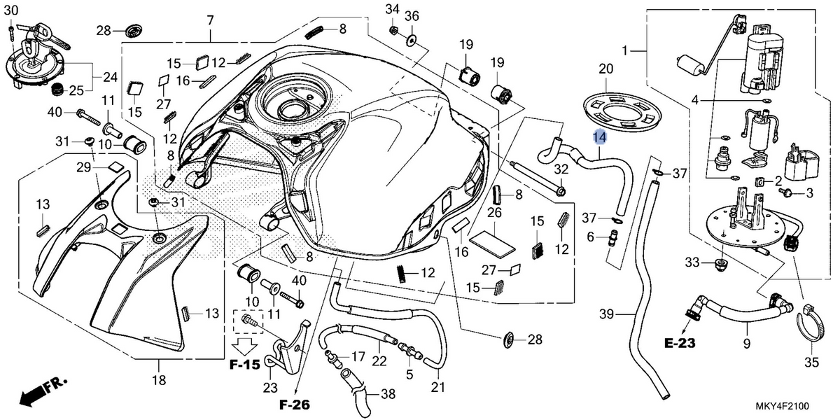 Honda OEM part 17543-MJE-D00