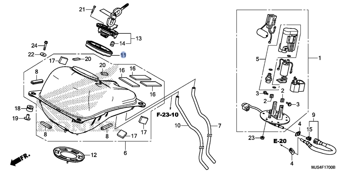 Honda OEM part 17543-MJS-J70