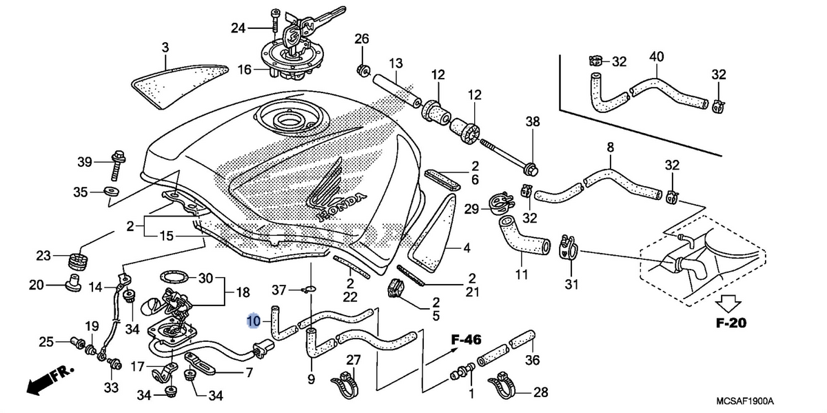 Honda OEM part 17544-MCS-R10