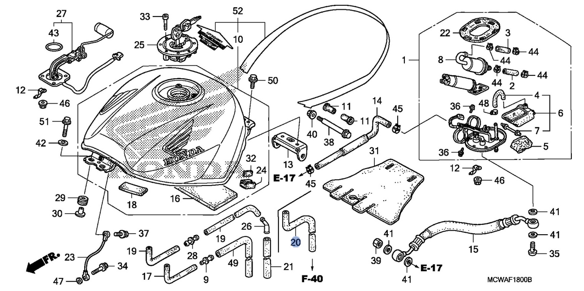Honda OEM part 17544-MCW-K60