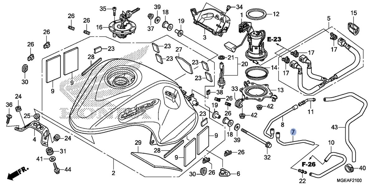 Honda OEM part 17544-MGE-770