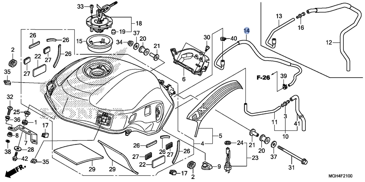 Honda OEM part 17544-MGH-T50