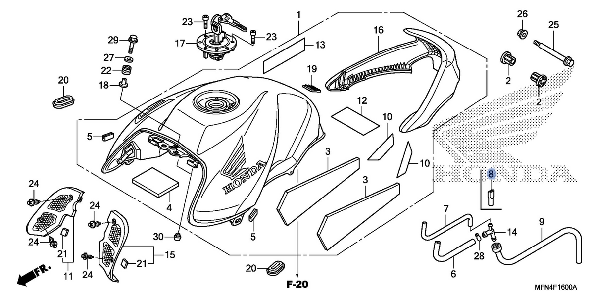 Honda OEM part 17544-MGJ-H00