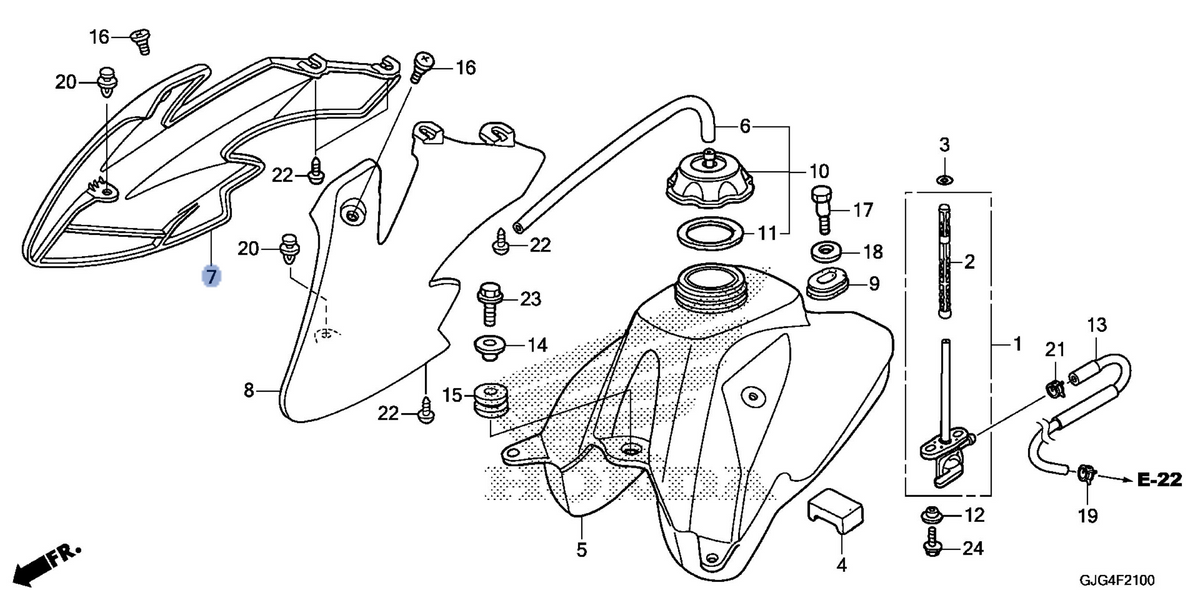 Honda OEM part 17545-GJG-CA0ZA