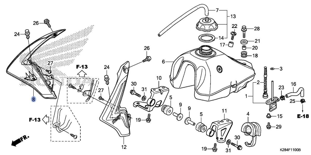 Honda OEM part 17545-K28-910ZA